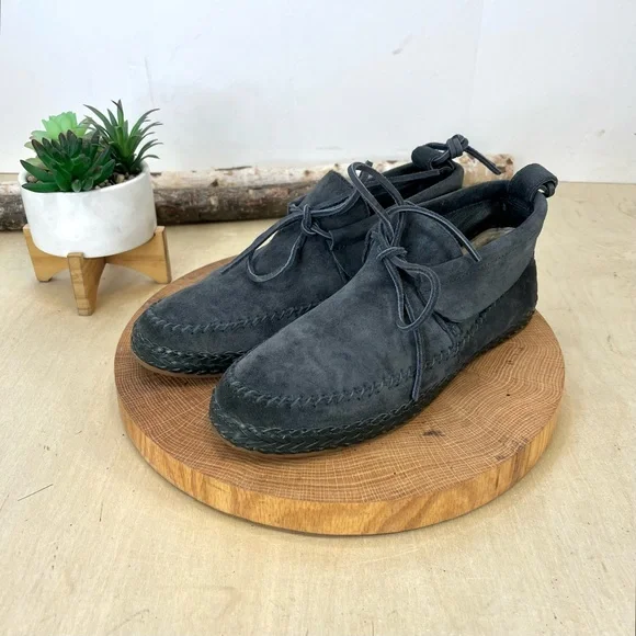 UGG | Black Suede Women's Woodlyn Moc Size 8 - Picture 4 of 16